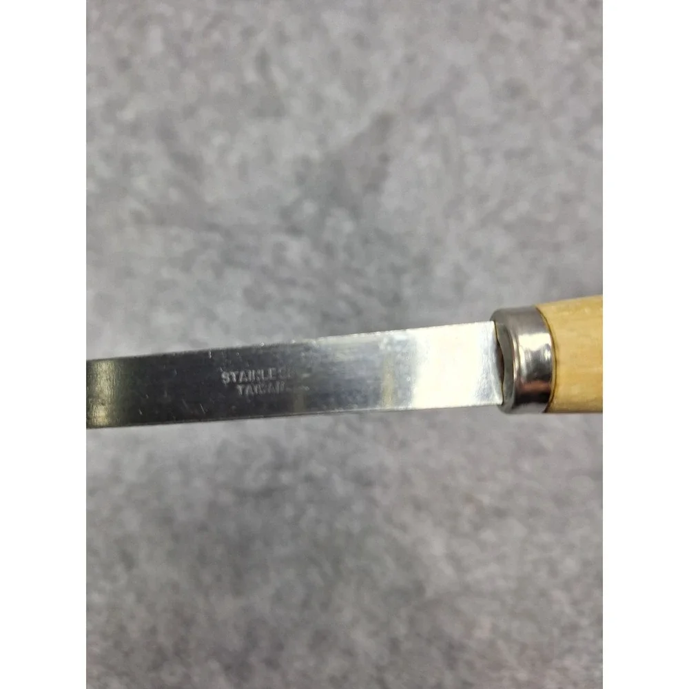 Vintage Spatula Turner Stainless Steel Wood Handle 13